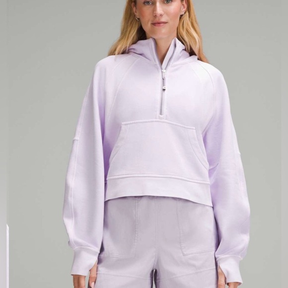 NWT Lululemon Scuba Oversized Half-Zip Hoodie. Mineral Dye Purple Cosmos - Picture 1 of 7